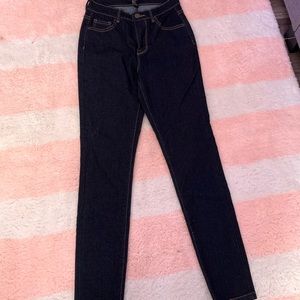 Dark denim blue skinny jeans